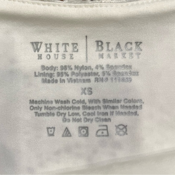 🖤 White House Black Market Tank with Lining | Floral Lace | Ivory | Size XS - Picture 4 of 7